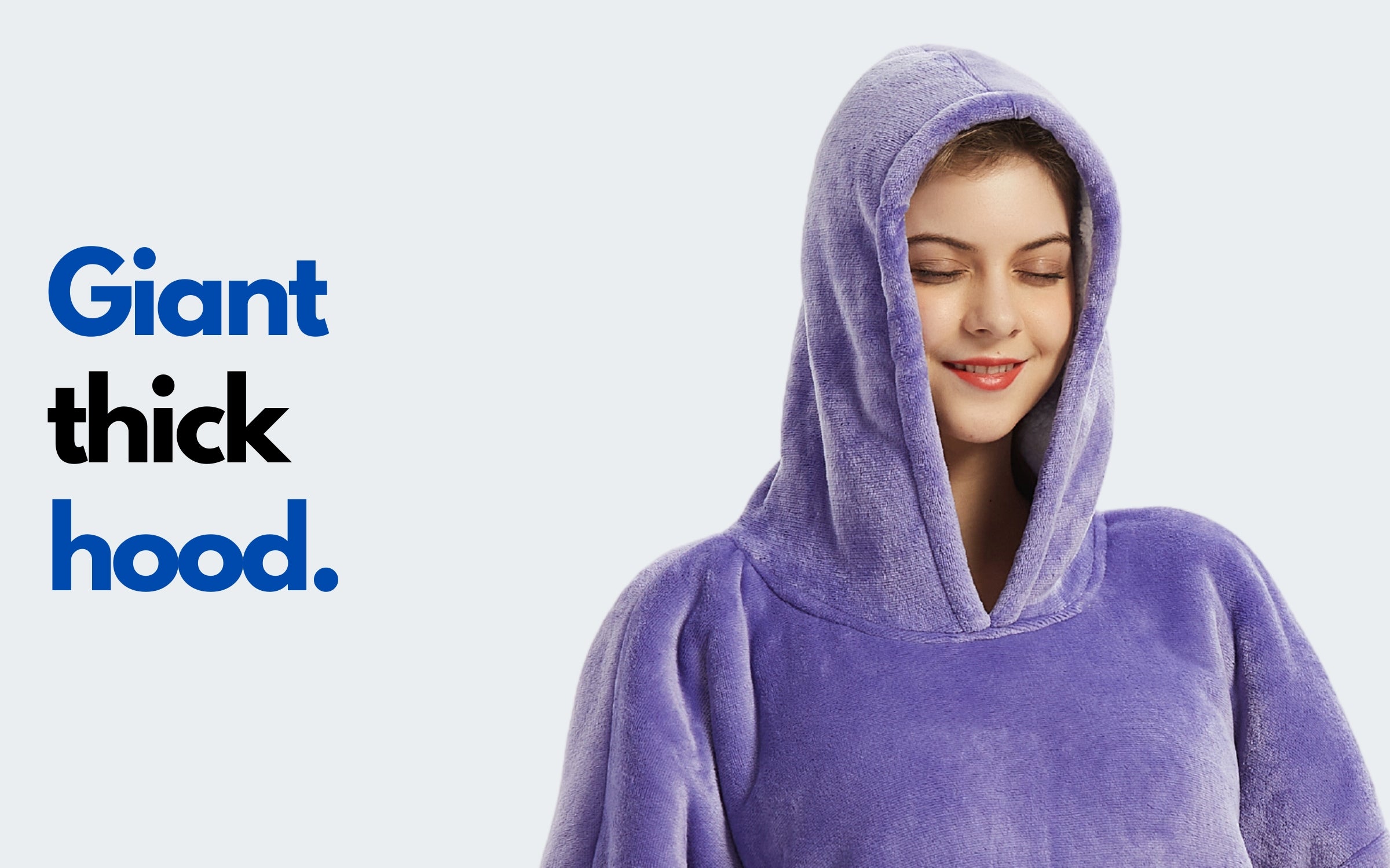 Wearable Blanket Hoodie with Zip - Purple – bluninfee