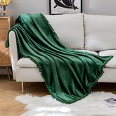 Jeté de canapé fauteuil lit Céline Vert en velours fin soyeux  The Oversized Hoodie