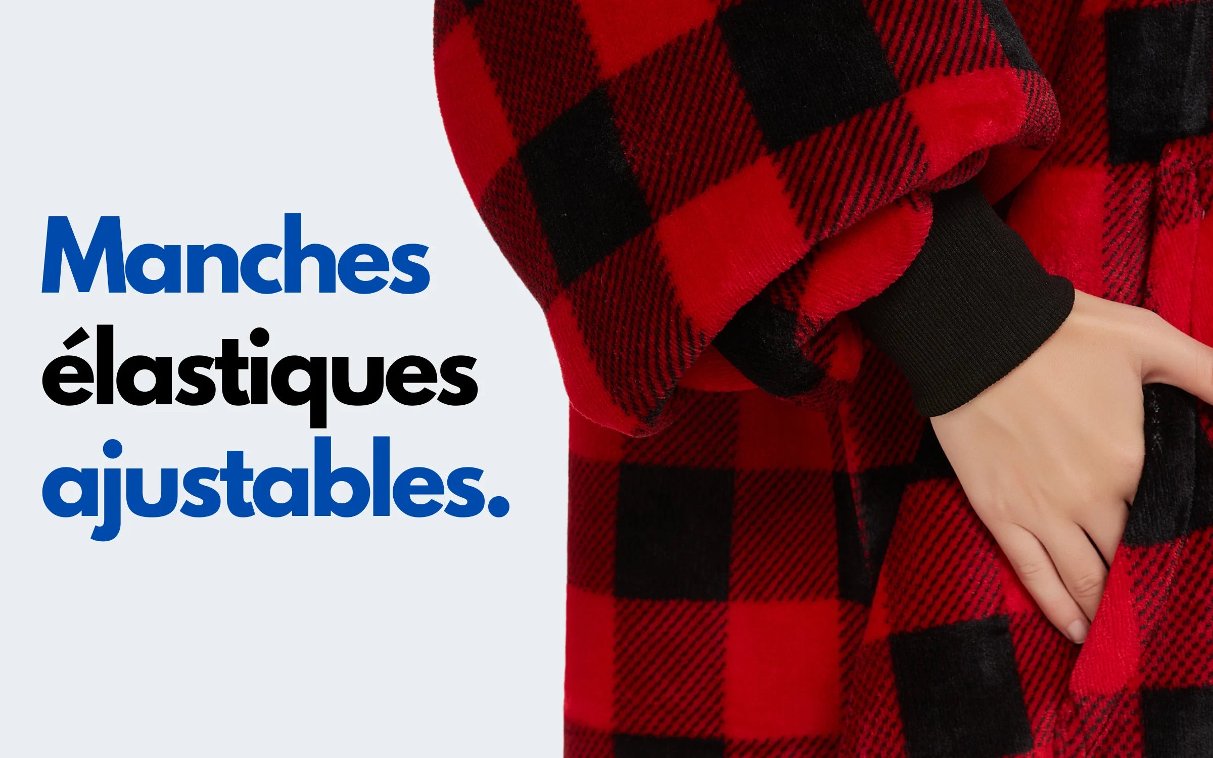 Manche élastique ajustable sweat polaire tartan The Oversized Hoodie