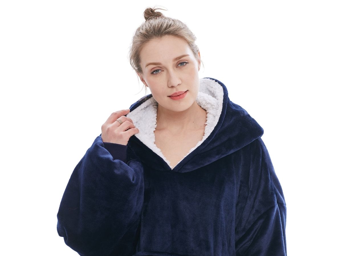 Sweet plaid bleu femme The Oversized Hoodie