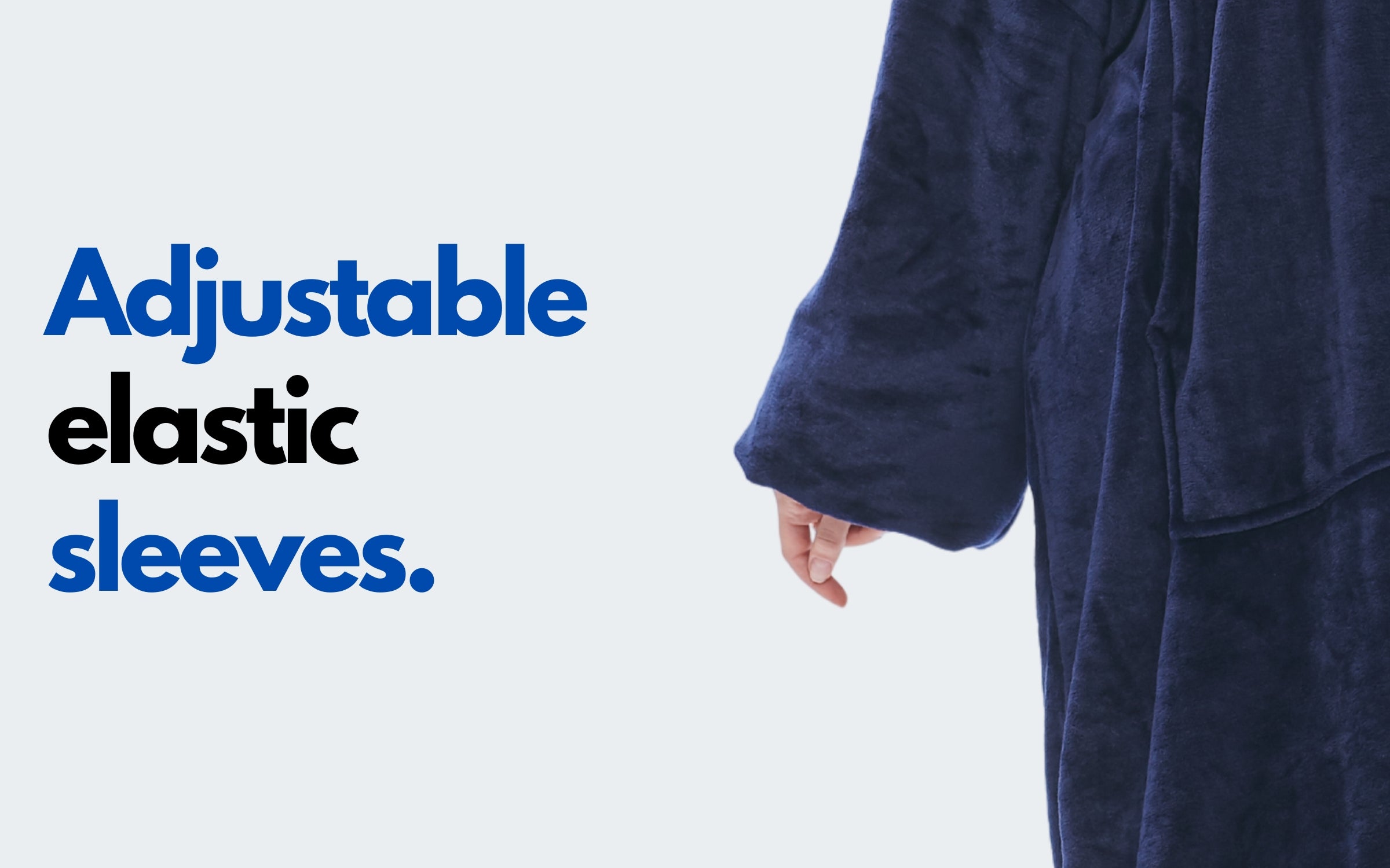 adjustable elastic sleeves navy blue women's hoodie blanket wearable hooded blanket The Oversized Hoodie