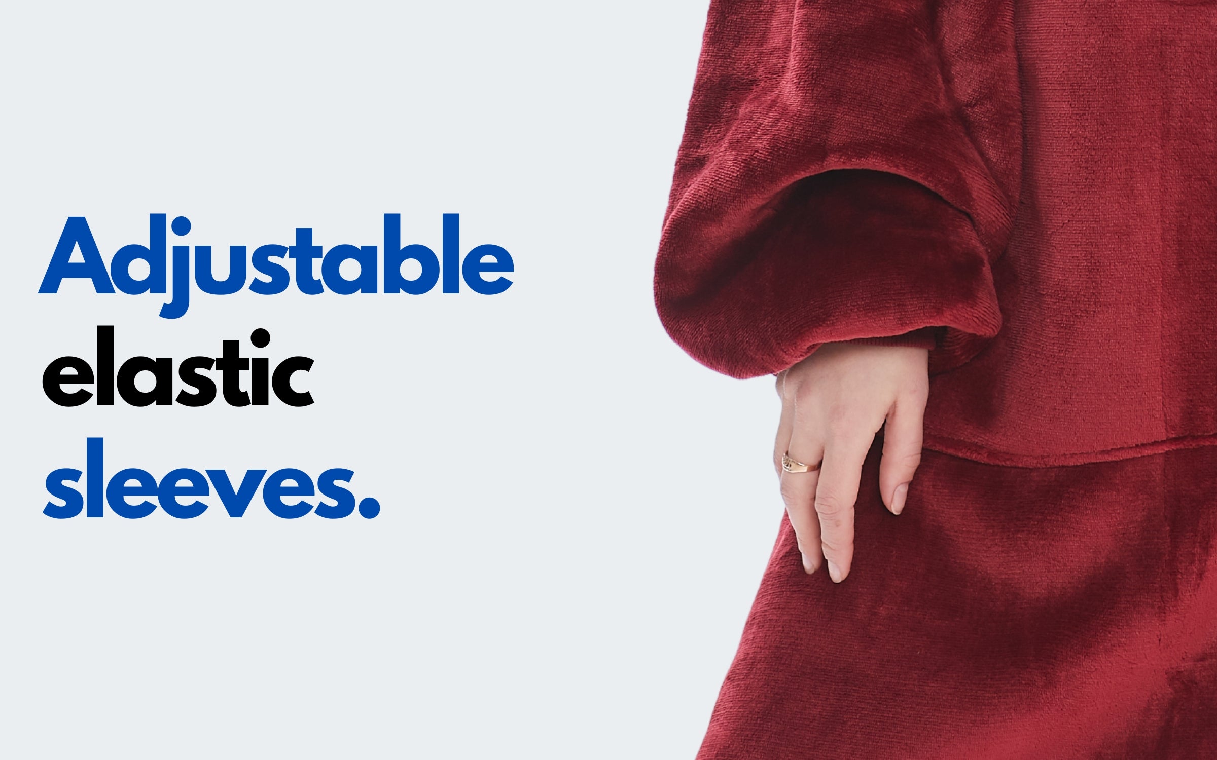 adjustable elastic sleeves red women's hoodie blanket wearable hooded blanket The Oversized Hoodie