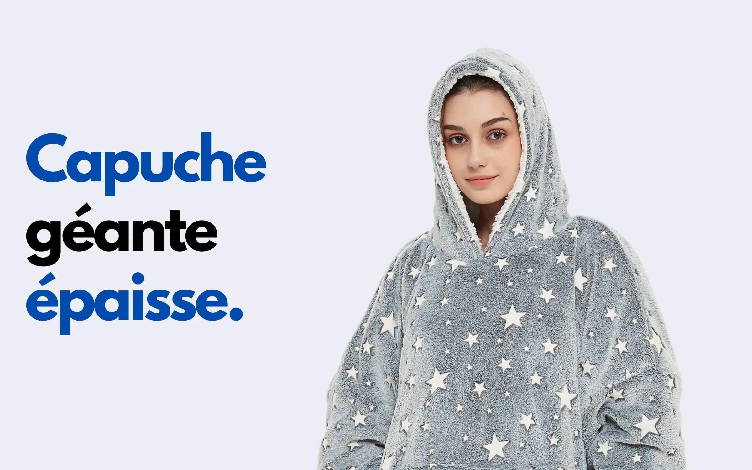 capuche géante épaisse plaid pull étoiles brillantes