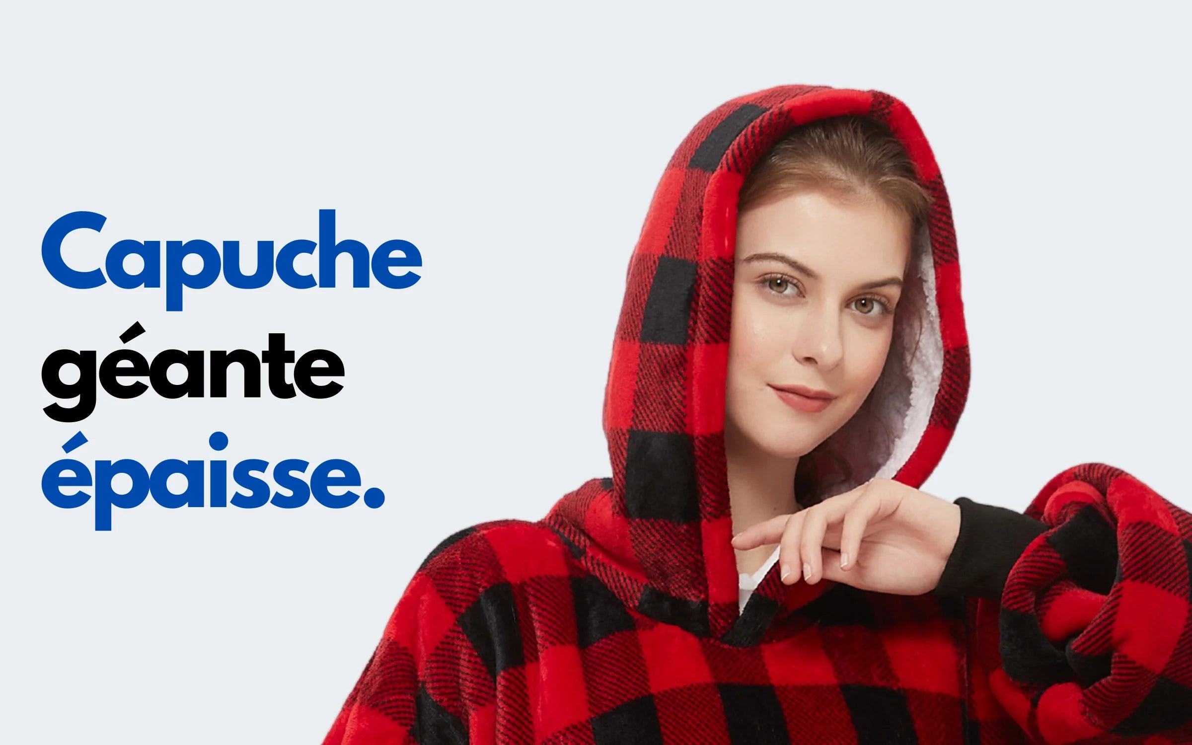 capuche géante épaisse sweat-shirt tartan The Oversized Hoodie