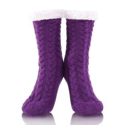 chausson chaussette violet 