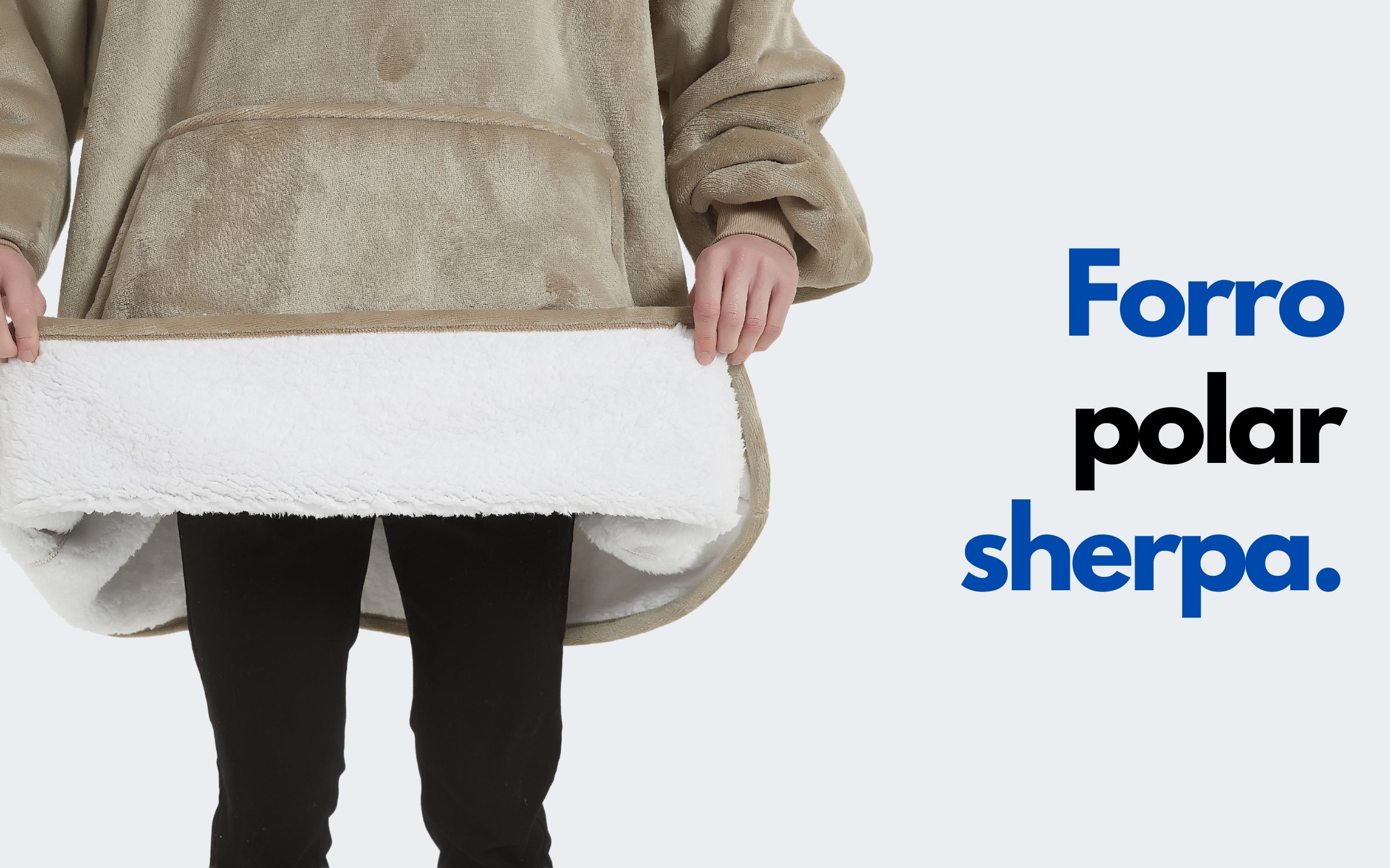 Batamanta Beige Hombre Sudadera Manta The Oversized Hoodie