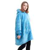 plaid sweat enfant bleu clair The Oversized Hoodie