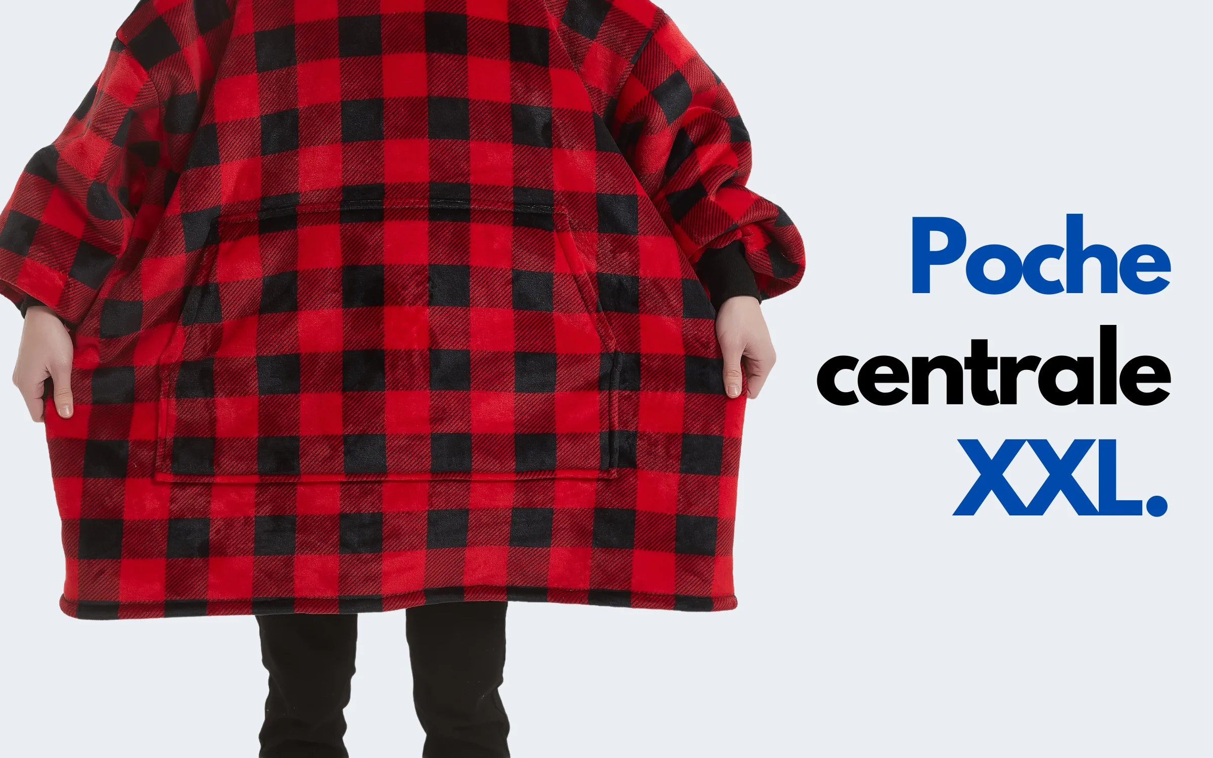 poche centrale XXL tartan écossais The Oversized Hoodie