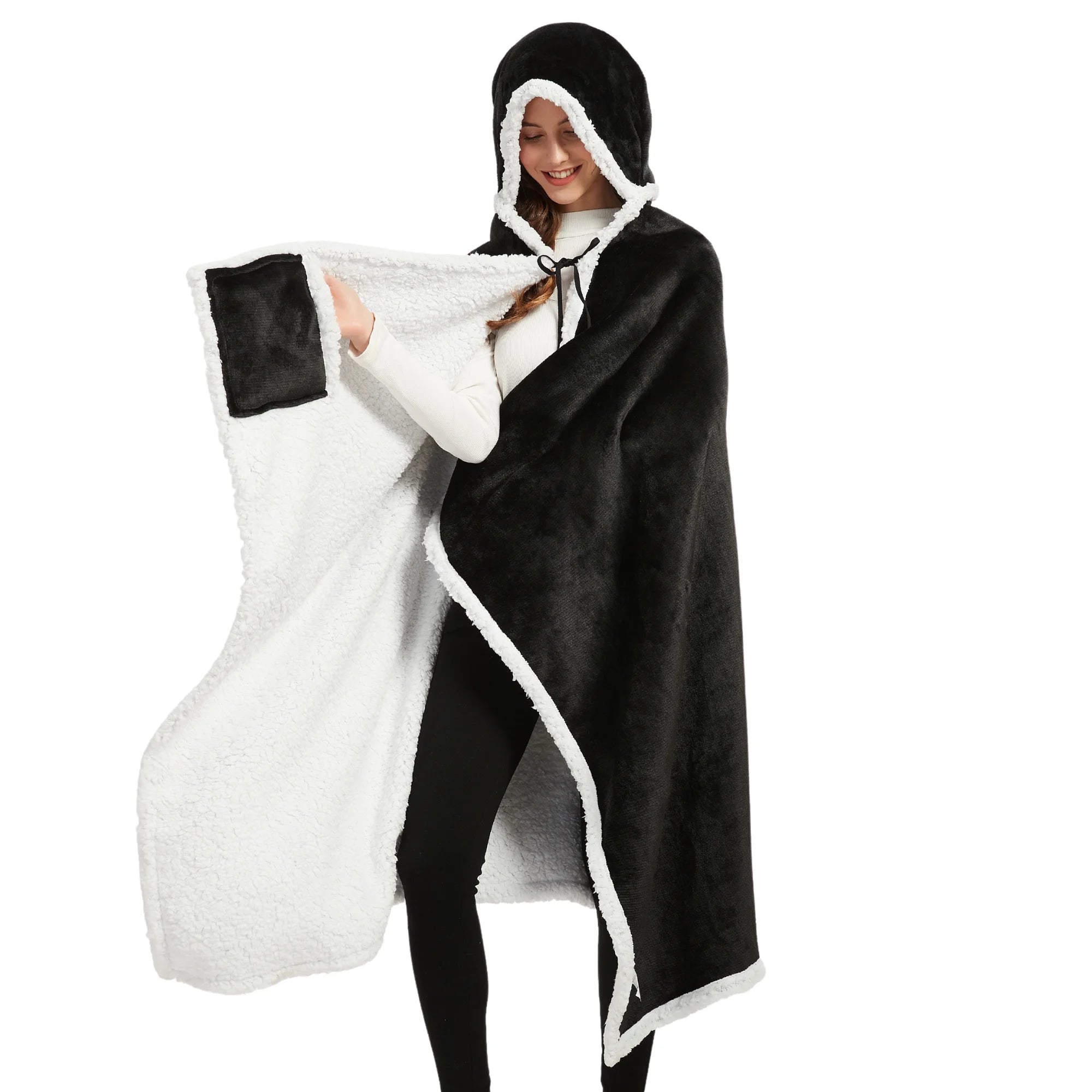 poncho femme noir The Oversized Hoodie