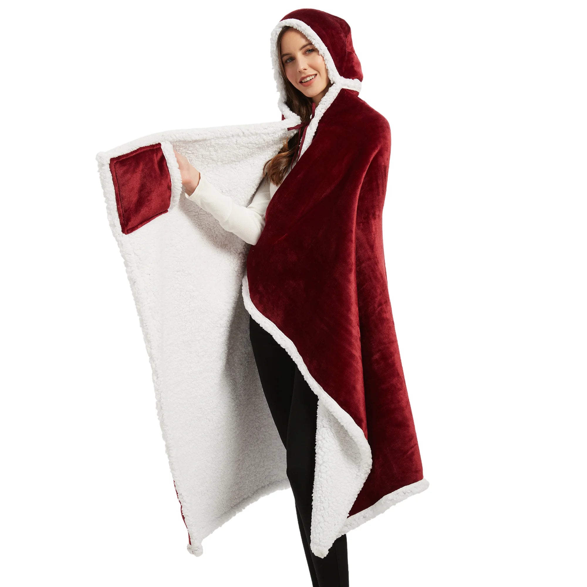 poncho femme rouge The Oversized Hoodie