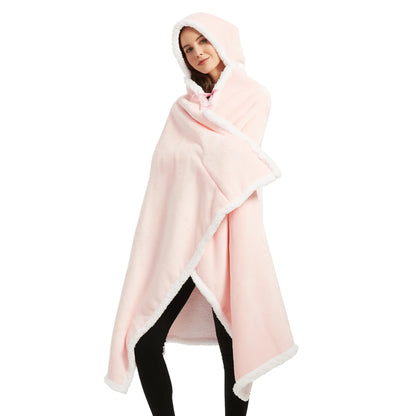 poncho plaid femme rose The Oversized Hoodie