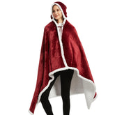 poncho plaid femme rouge The Oversized Hoodie