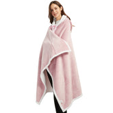 poncho plaid rose pastel The Oversized Hoodie