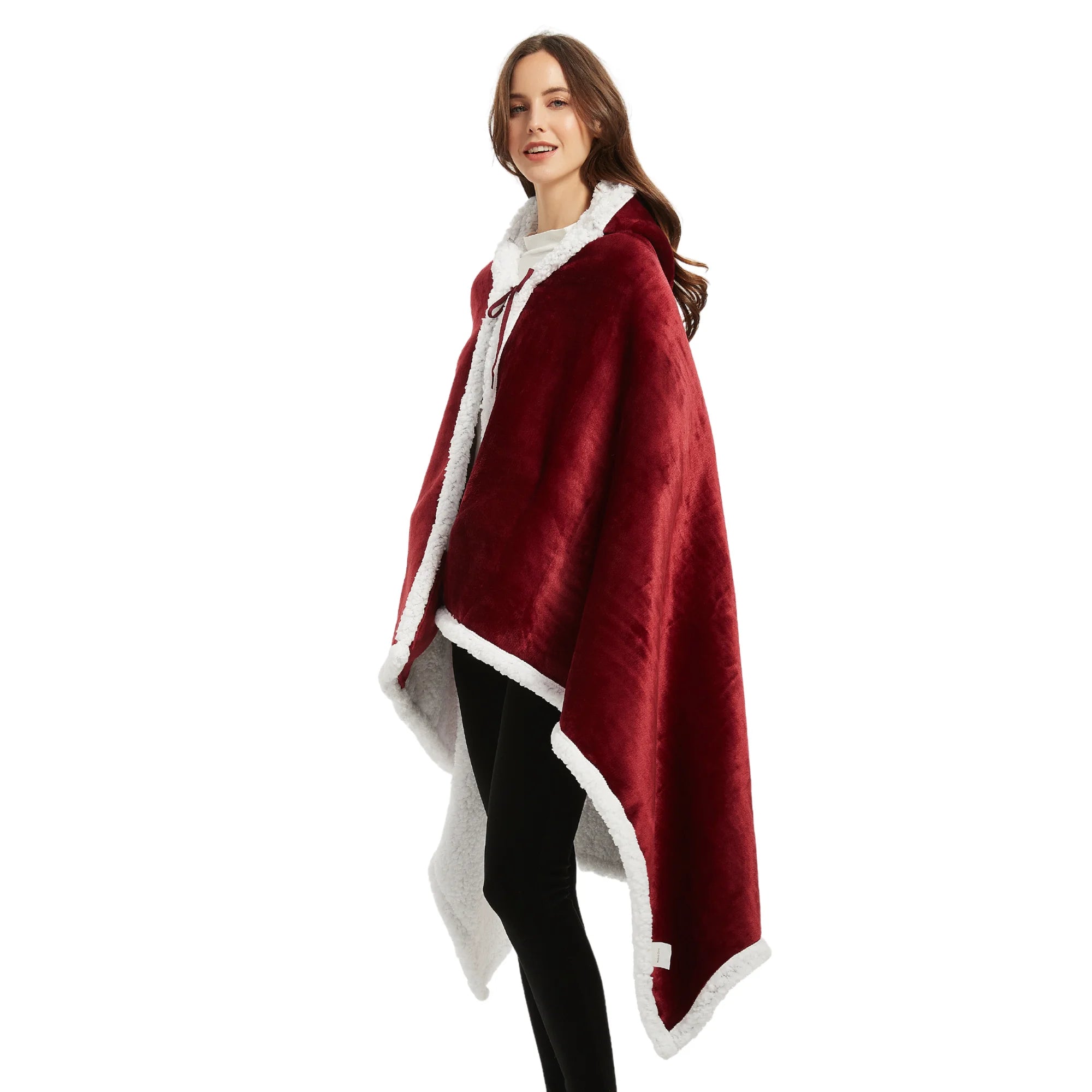poncho plaid rouge The Oversized Hoodie