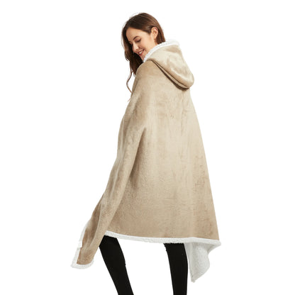 poncho polaire beige The Oversized Hoodie
