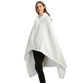 poncho polaire blanc argent The Oversized Hoodie