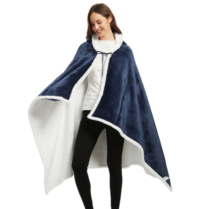 poncho polaire bleu The Oversized Hoodie