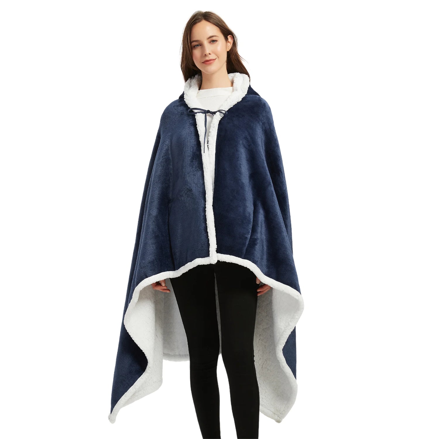 poncho polaire femme bleu The Oversized Hoodie
