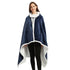 poncho polaire femme bleu The Oversized Hoodie