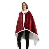 poncho polaire femme rouge The Oversized Hoodie