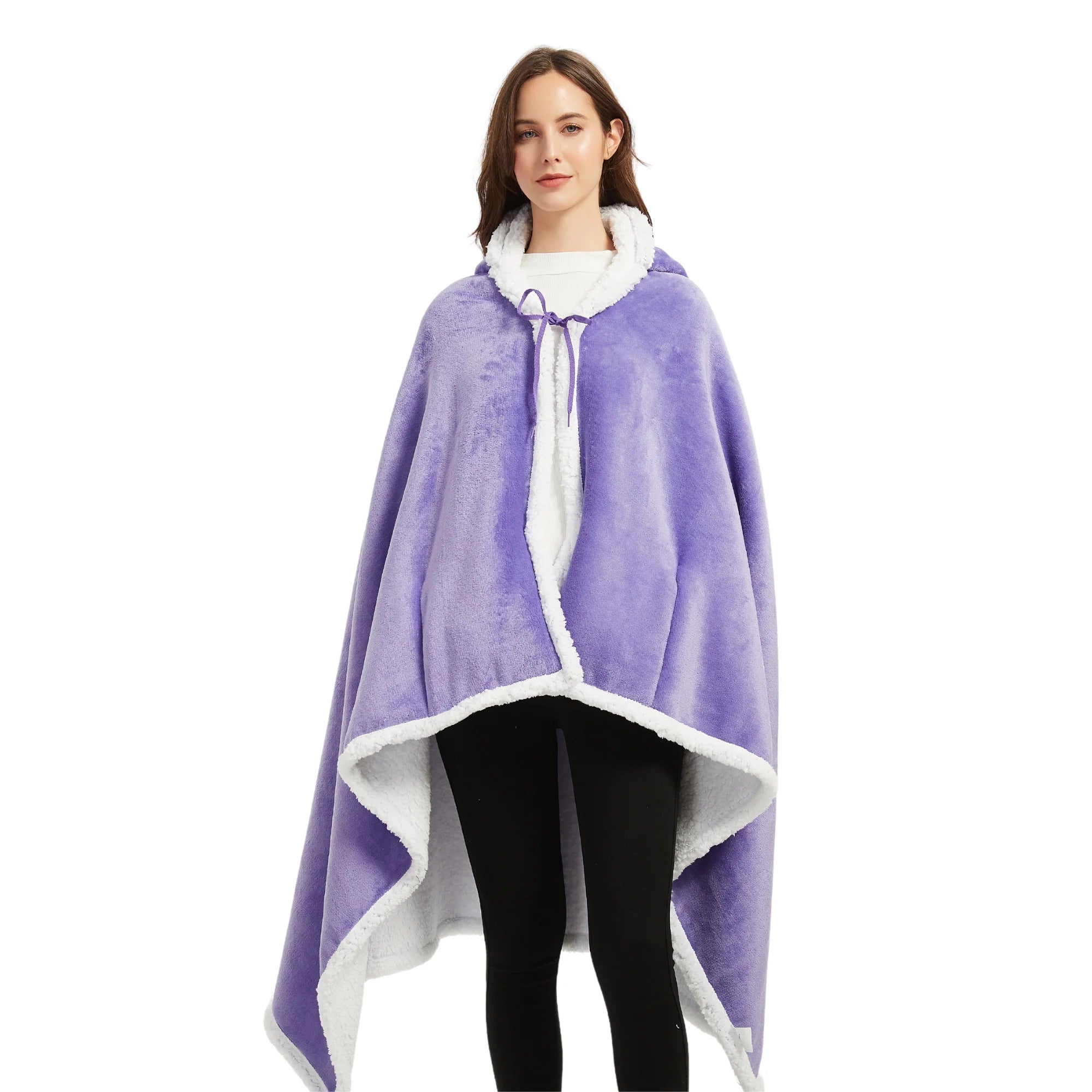 poncho polaire femme violet The Oversized Hoodie