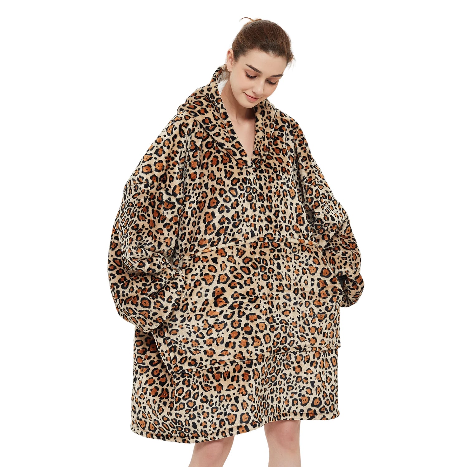 pull plaid léopard femme 