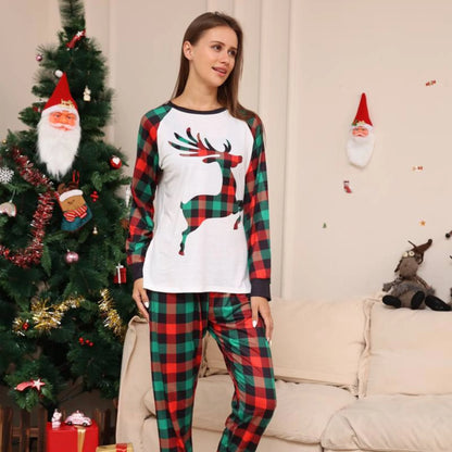 pyjama de noel femme avec pantalon renne écossais