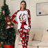 pyjama de noel femme rouge noir Renne Bicolore