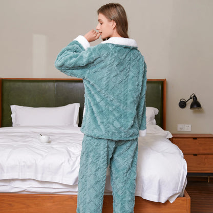 pyjama pilou pilou molleton turquoise