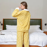 pyjama pilou pilou polaire jaune
