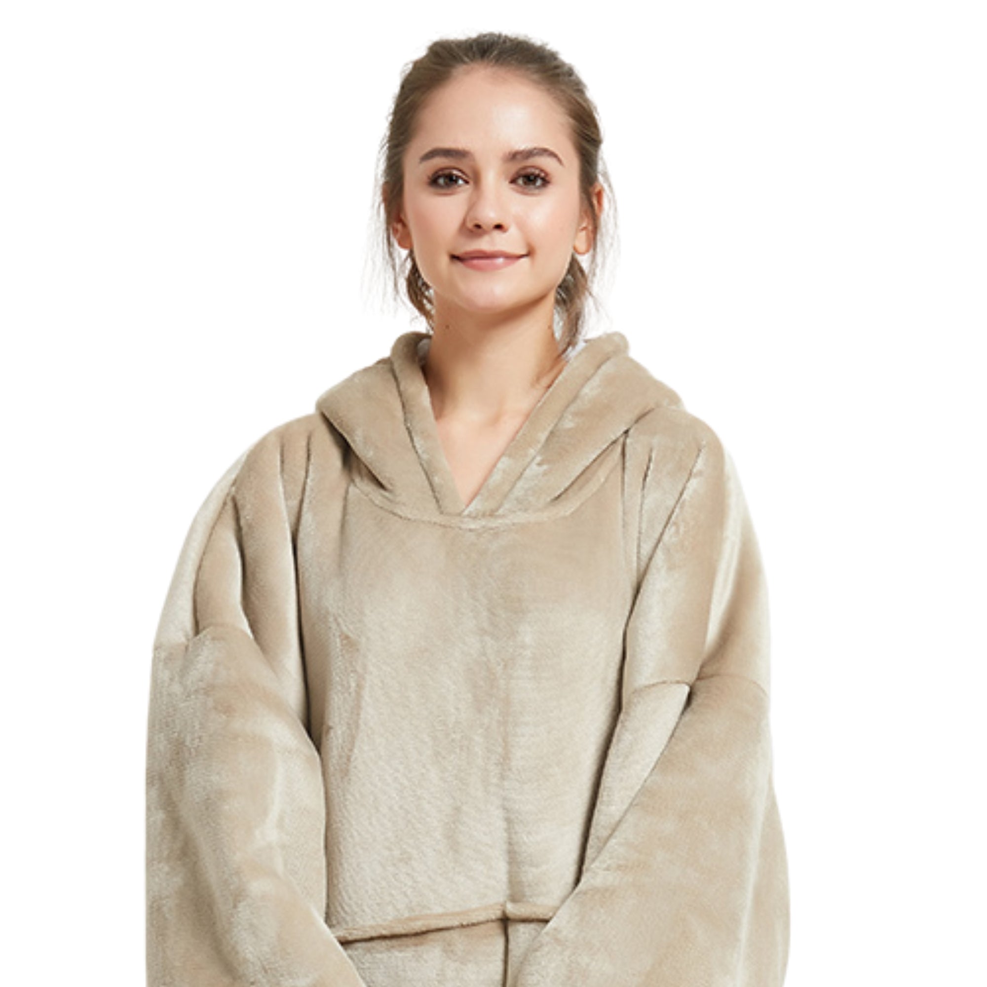 Batamanta Beige para Mujer Sudadera Manta