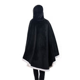 Poncho Plaid a cape Géant Iris Noir