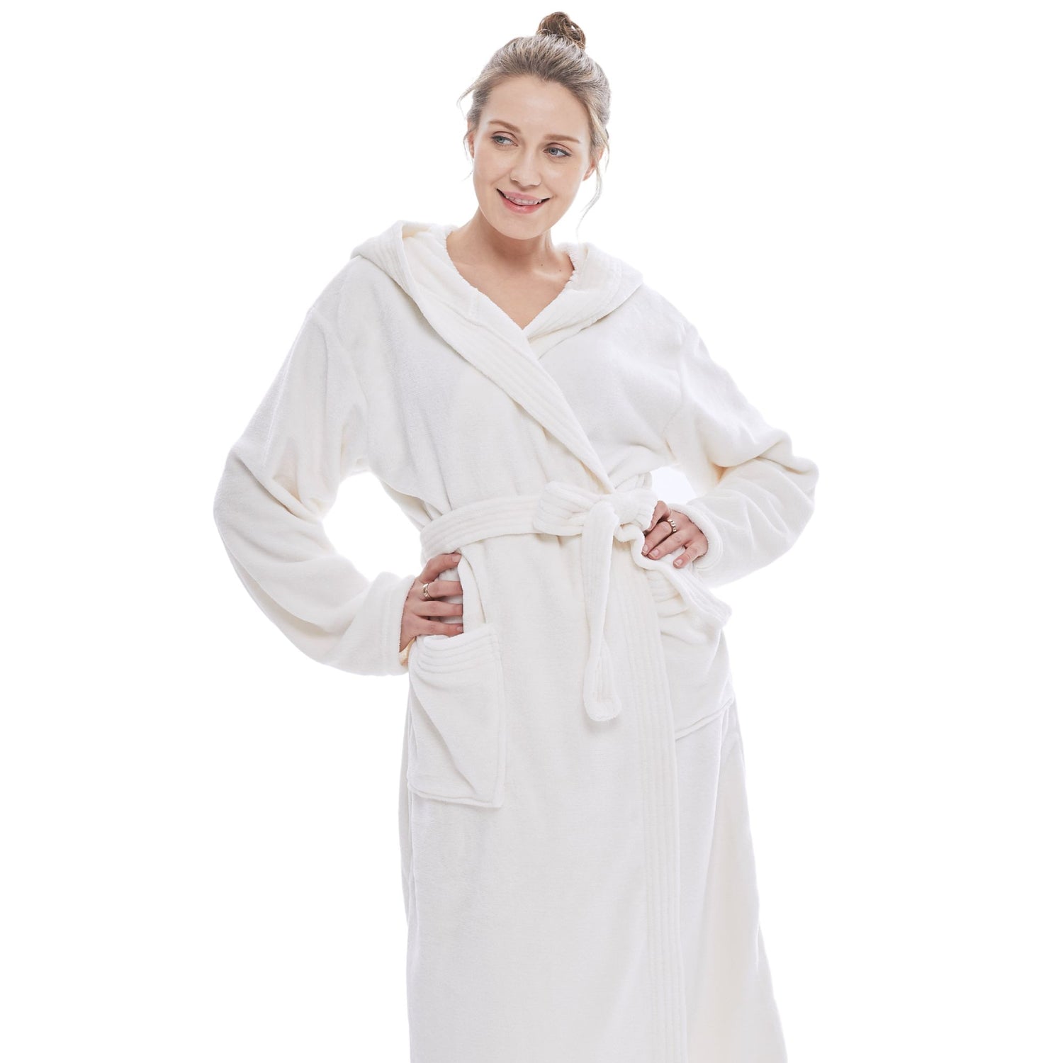 Robe de chambre polaire blanc The Oversized Hoodie