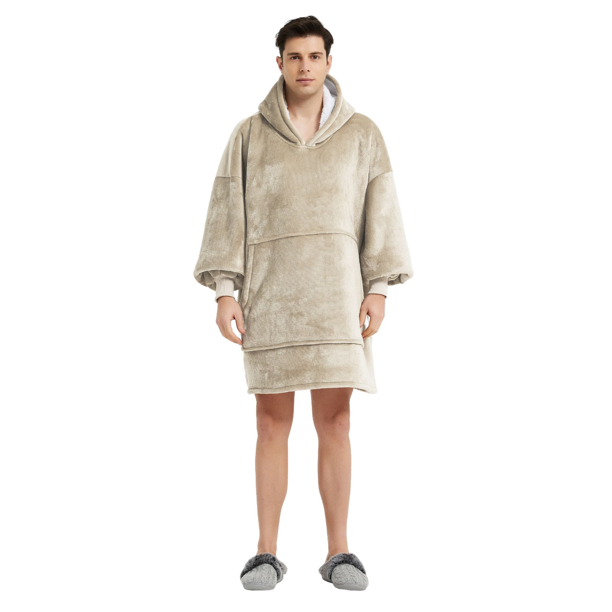 The Oversized Hoodie® beige homme cocon douceur confort moelleux chaud doux 