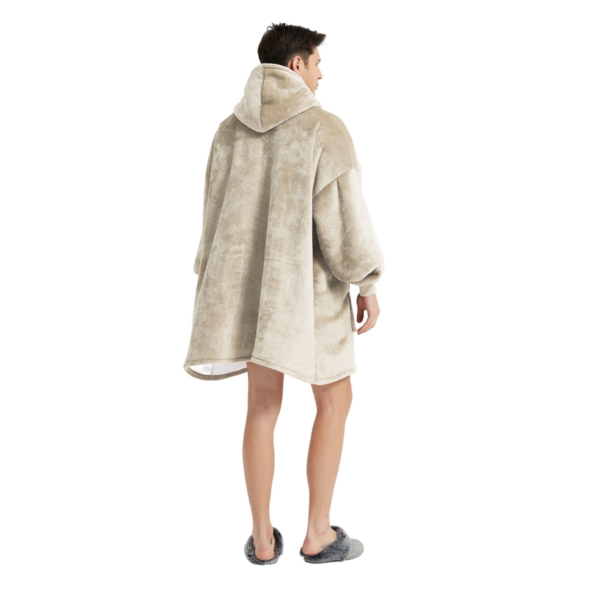 The Oversized Hoodie® beige homme long grand géant XL XXL 