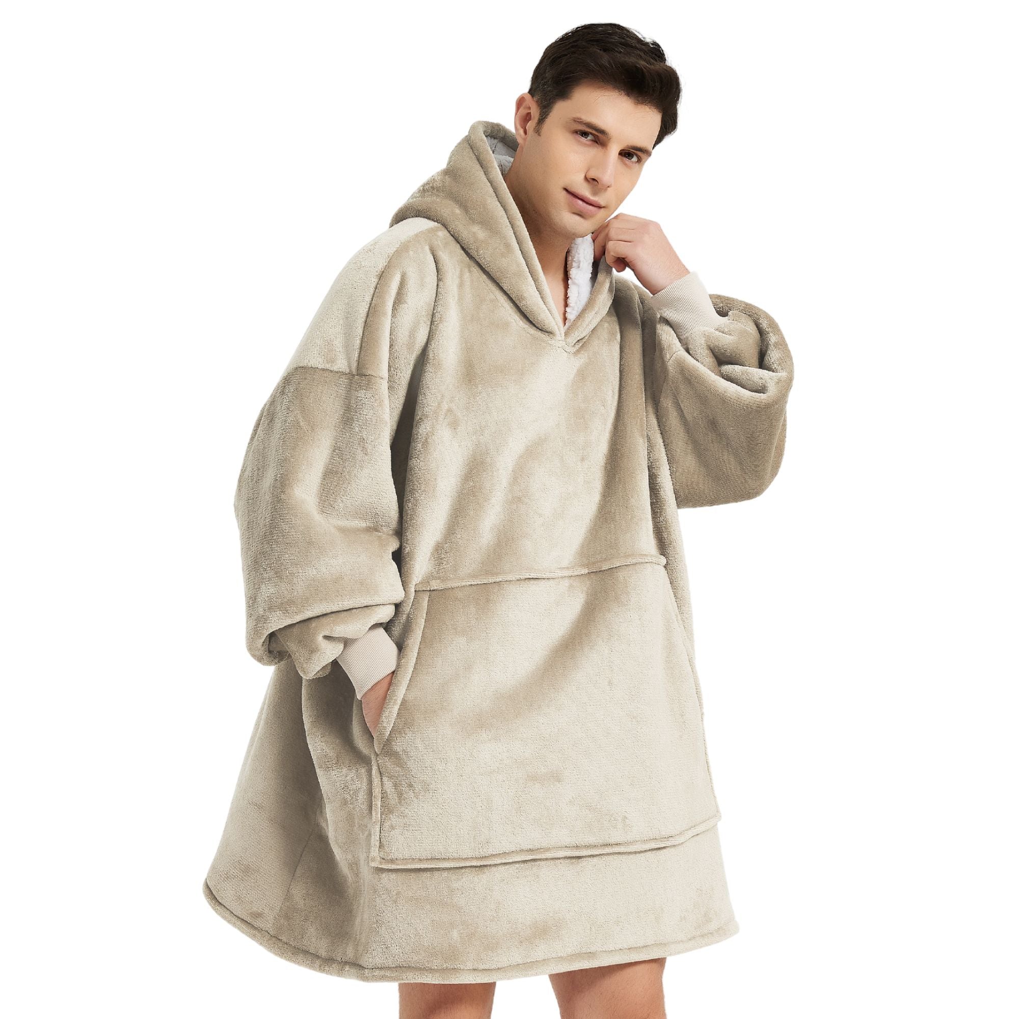 The Oversized Hoodie® beige homme meilleure qualité au monde France 