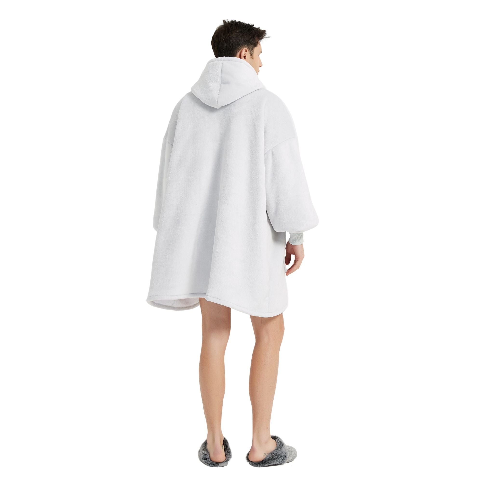 The Oversized Hoodie® blanc argent homme long grand géant XL XXL 