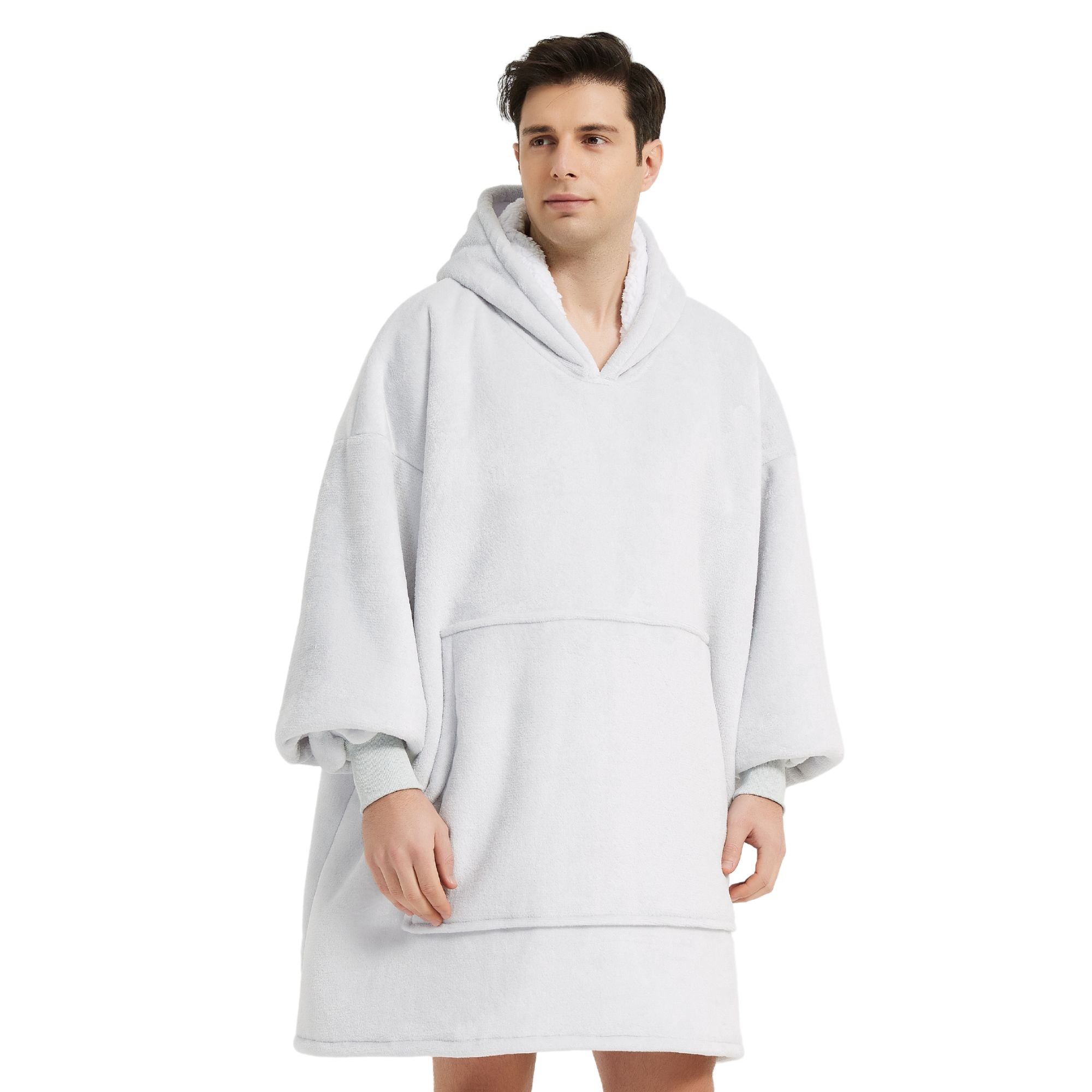 The Oversized Hoodie® blanc argent homme meilleure qualité au monde France 