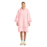 The Oversized Hoodie® femme flanelle microfibre textile rose 