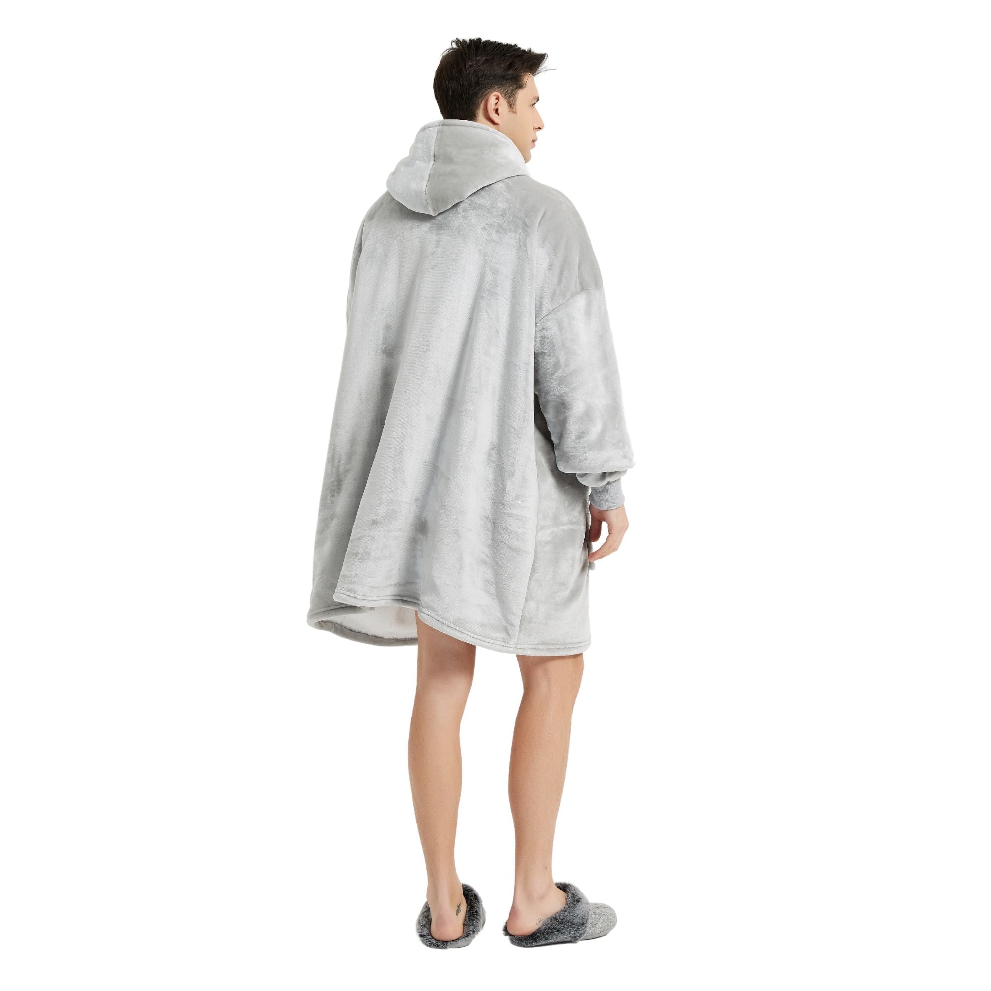 The Oversized Hoodie® gris clair homme long grand géant XL XXL 