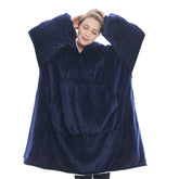 The Oversized Hoodie® navy blue woman hood large central pocket 