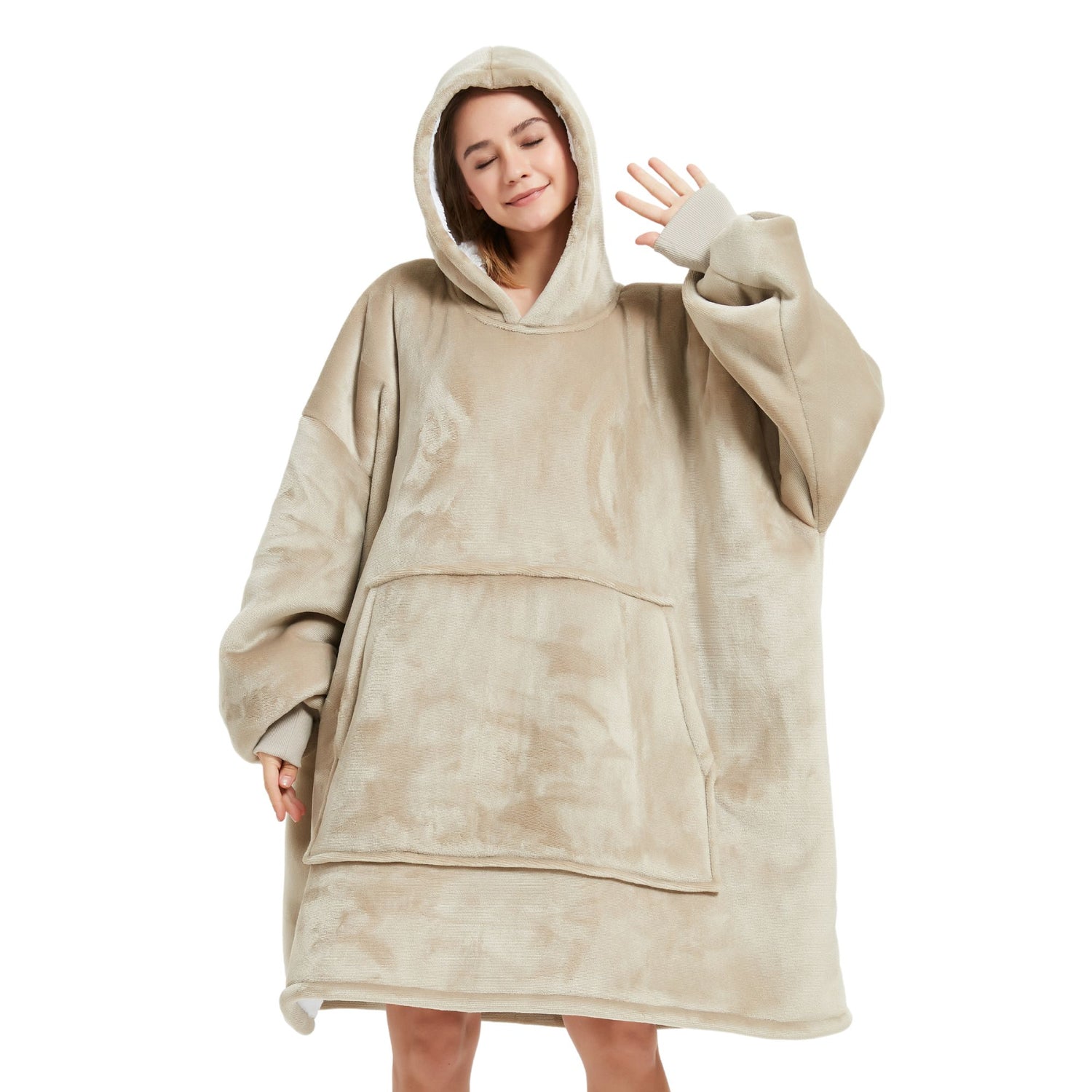 The Oversized Hoodie® woman best quality in the world beige 