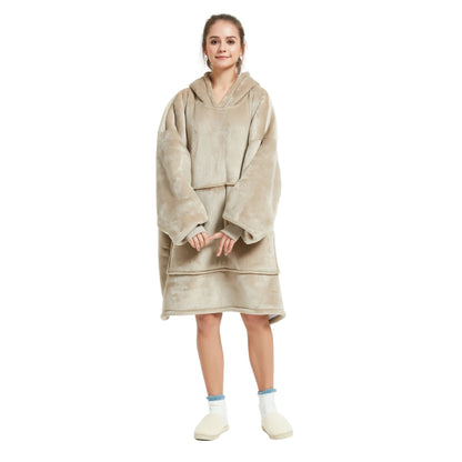 The Oversized Hoodie® woman giant large size long XL XXL thick beige 