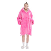 The Oversized Hoodie® woman giant large size long XL XXL thick fuchsia 