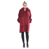 The Oversized Hoodie® woman giant large size long XL XXL thick red burgundy 